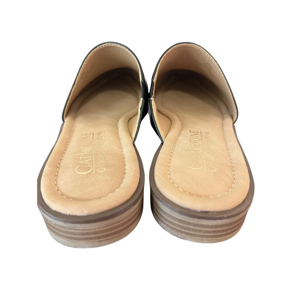 Catherine Catherine Malandrino ASOS Black Pointed Toe Mules Flats Womens 7.5